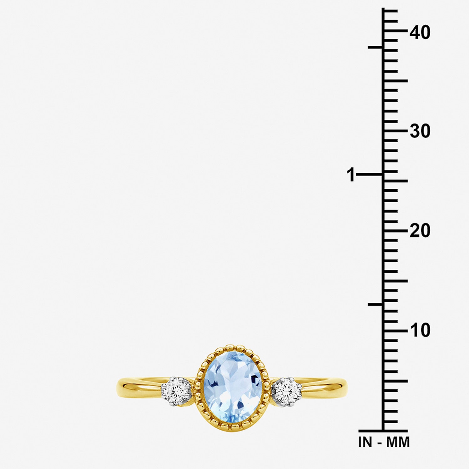 Limited Quantities! Womens Genuine Topaz 14K Gold Over Silver Oval 3-Stone Cocktail Ring