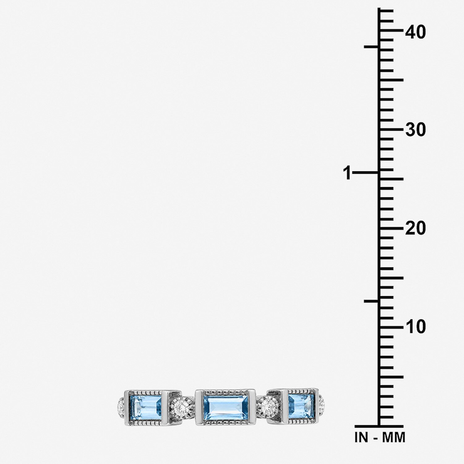 Limited Quantities! Womens 1/10 CT. T.W. Genuine Blue Topaz Sterling Silver Band