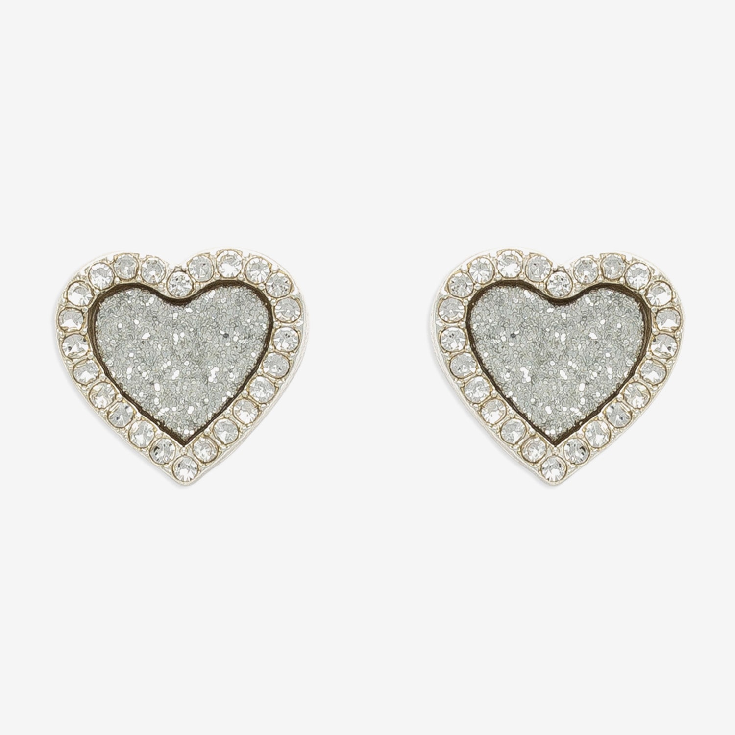 Mixit Glass 12.9mm Heart Stud Earrings