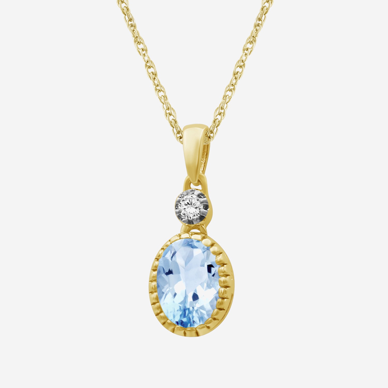 Limited Quantities! Womens Genuine Blue Topaz 14K Gold Over Silver Oval 18 Inch Pendant Necklace