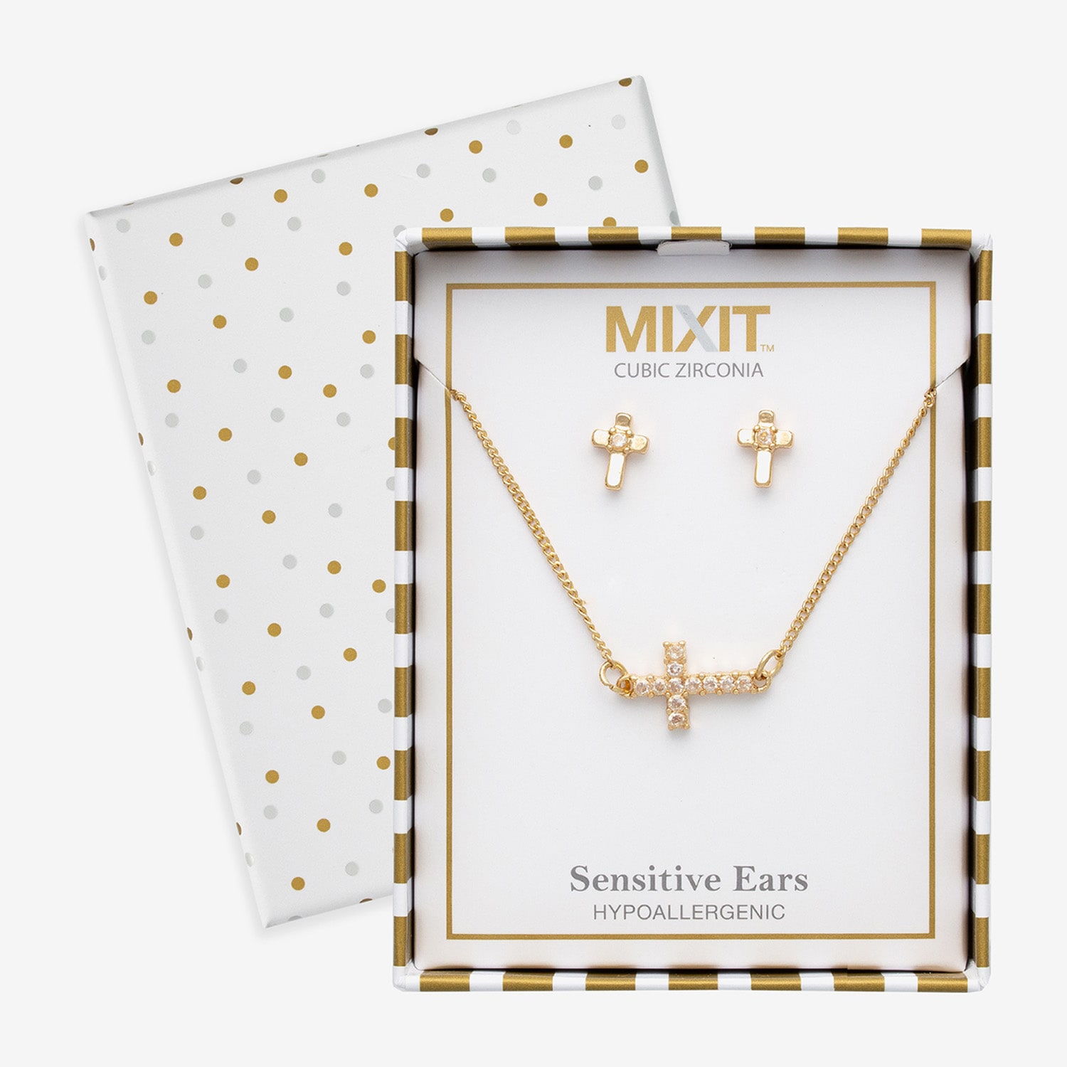 Mixit Womens Green Cubic Zirconia 3-pc. Pendant Necklace Set