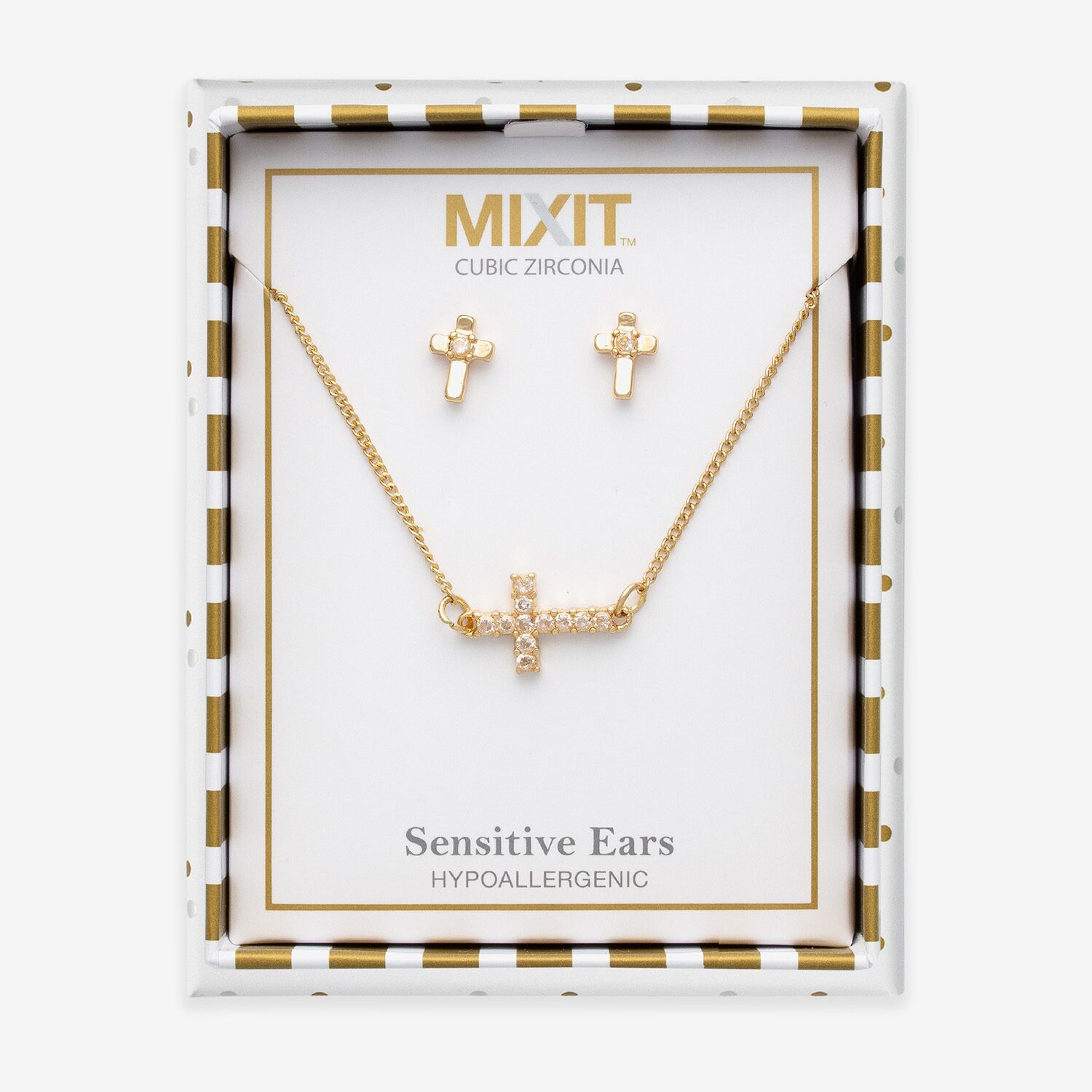 Mixit Womens Green Cubic Zirconia 3-pc. Pendant Necklace Set