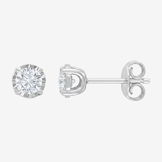 (H-I / I1) Womens 1 CT. T.W. Lab Grown White Diamond Sterling Silver Round 2-pc. Jewelry Set