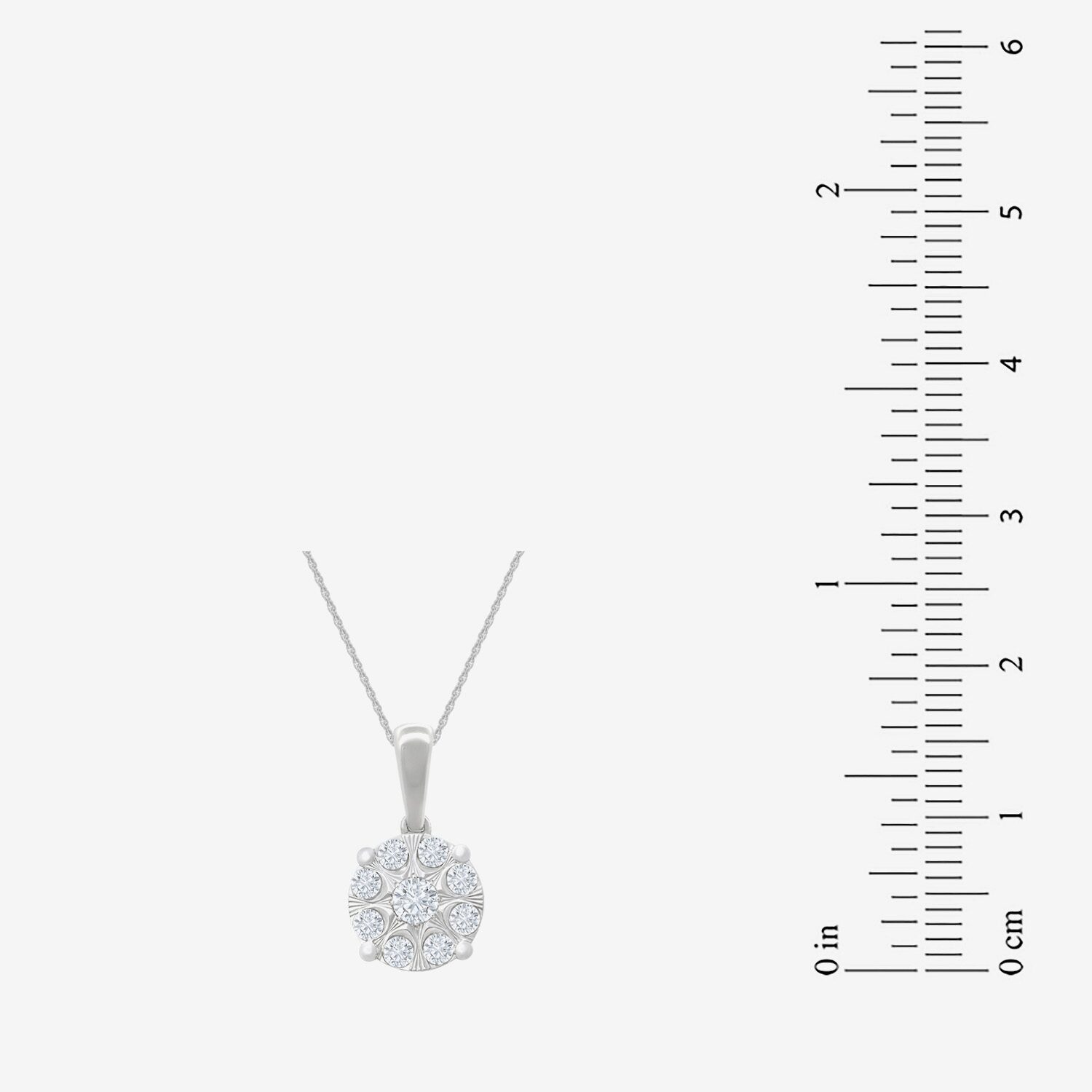 (H-I / I1) Womens 1/2 CT. T.W. Lab Grown White Diamond Sterling Silver Round 18 Inch Pendant Necklace