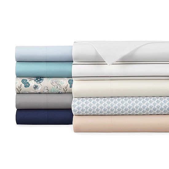 Home Expressions Cool and Crisp Cotton Percale Sheet Set