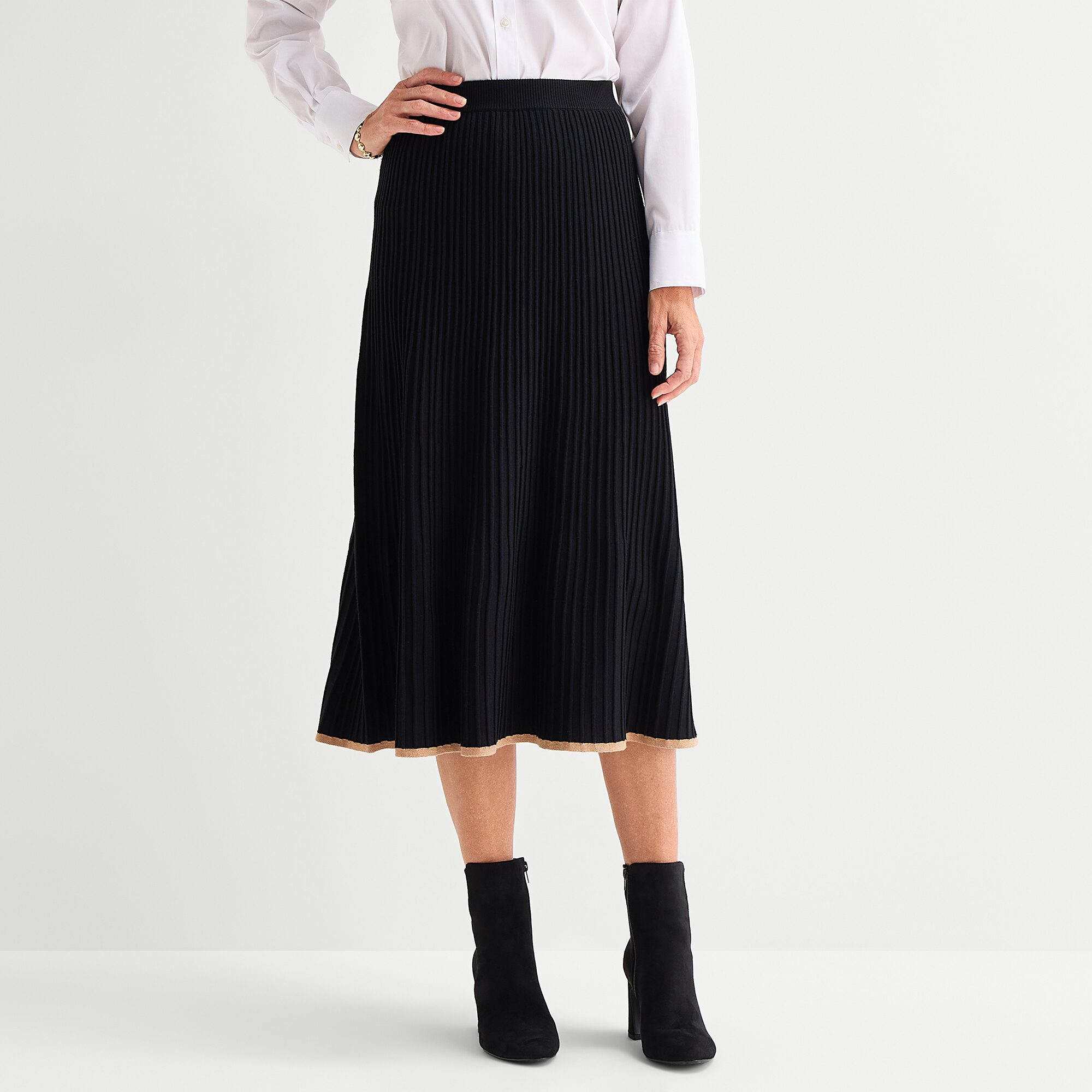 Liz Claiborne Womens Tall High Rise Midi Sweater Pencil Skirt