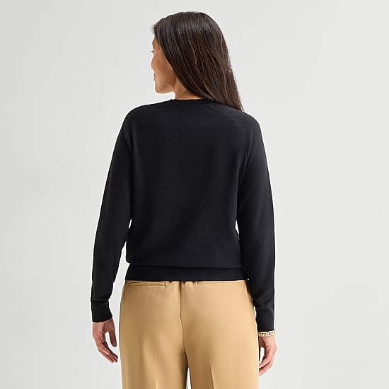 Liz Claiborne Tall Luxe Womens Crew Neck Long Sleeve Pullover Sweater