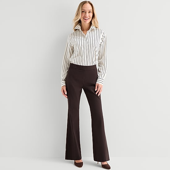 Liz Claiborne Lisa Womens Flare Pull-On Pant