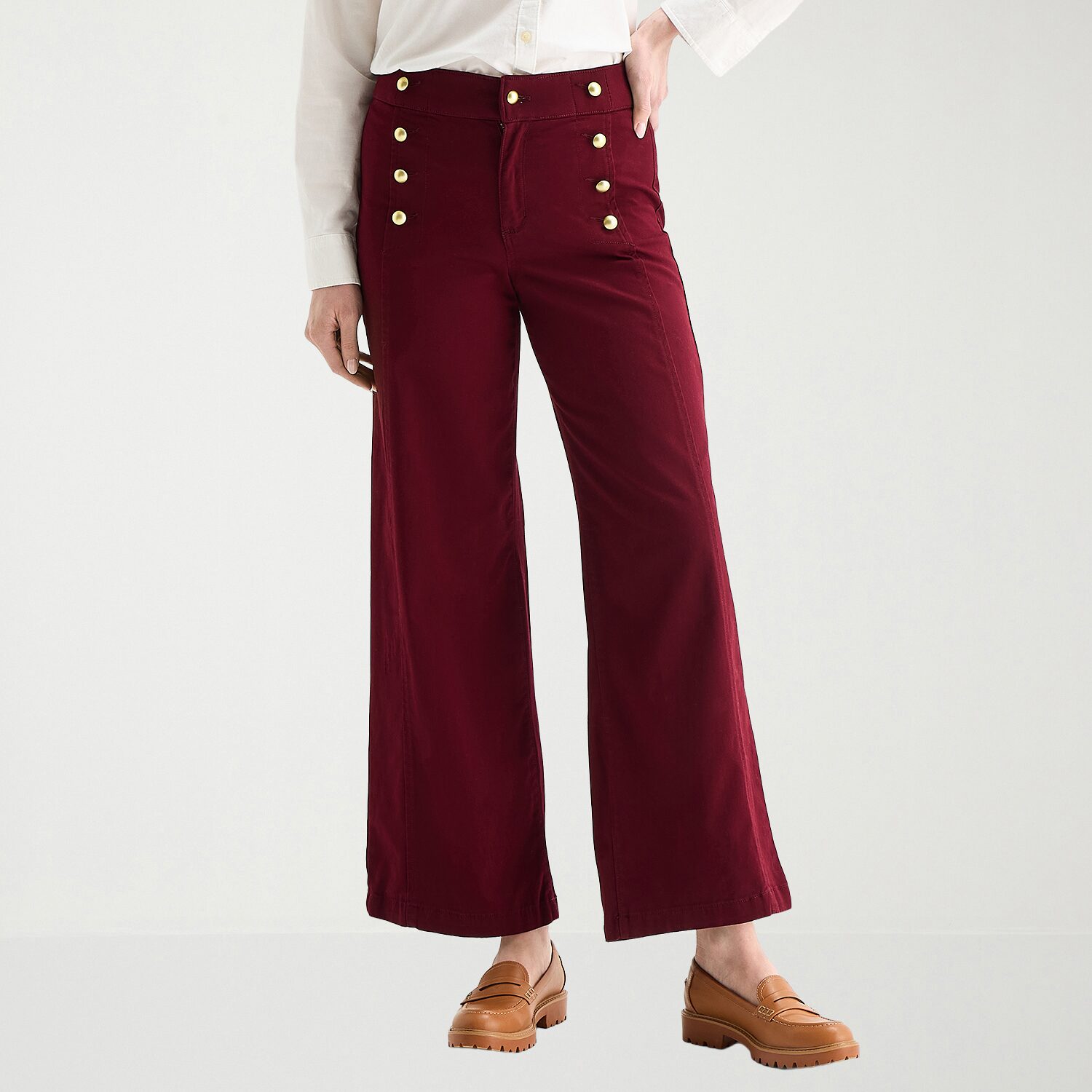 St. John's Bay Womens Wide Leg Trouser