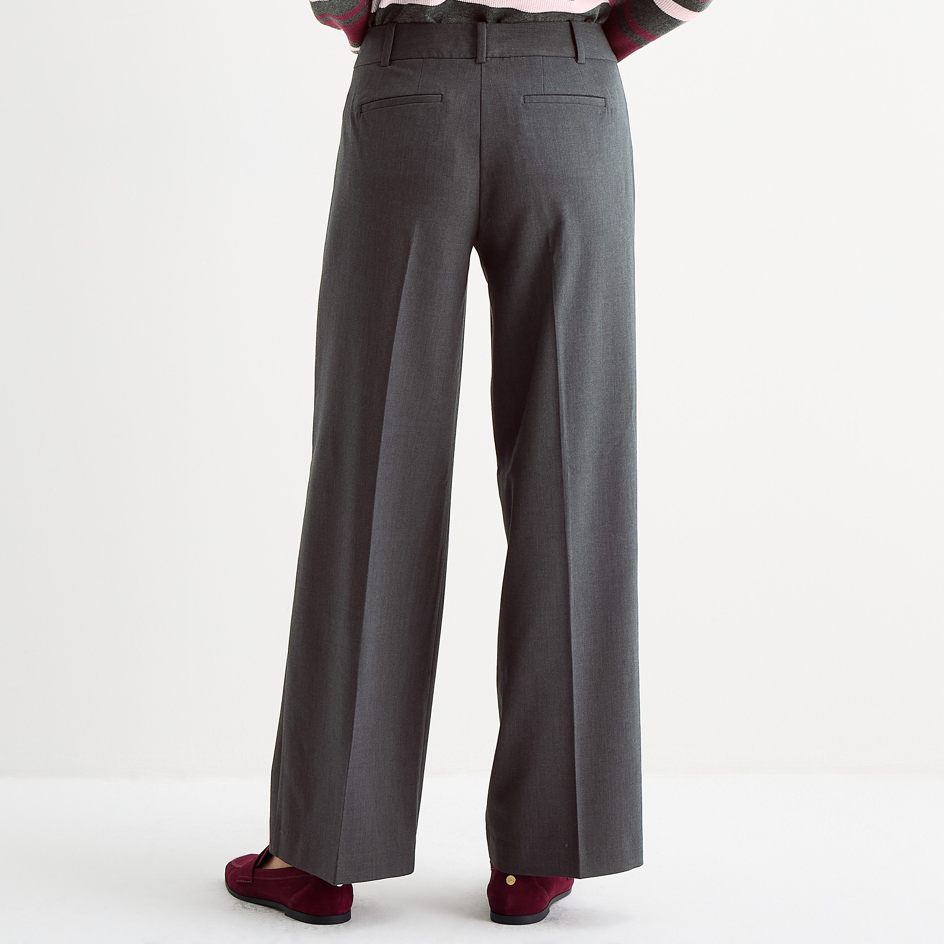 Liz Claiborne Audra Womens Tall Wide Leg Mid Rise Trouser