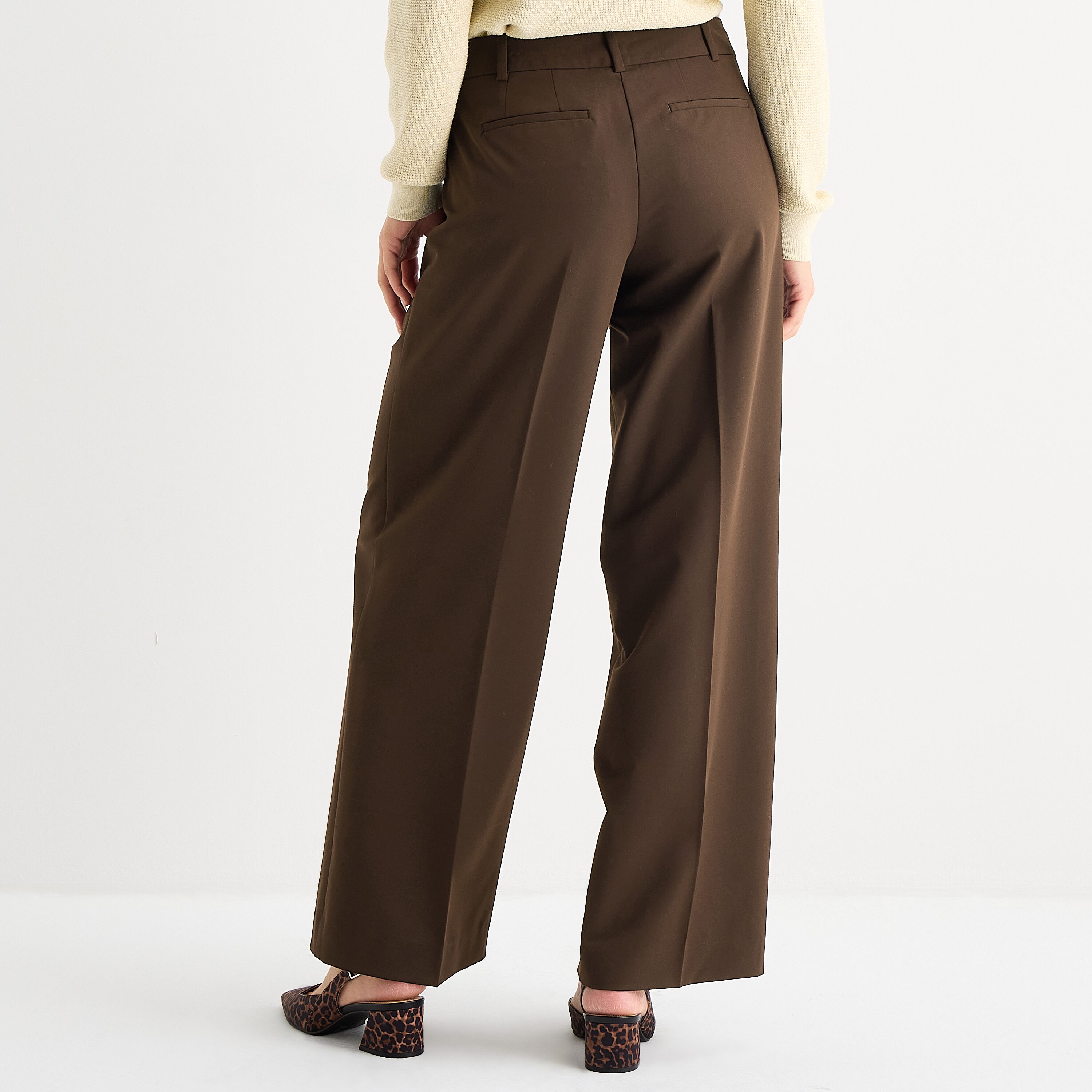 Liz Claiborne Audra Womens Wide Leg Mid Rise Trouser