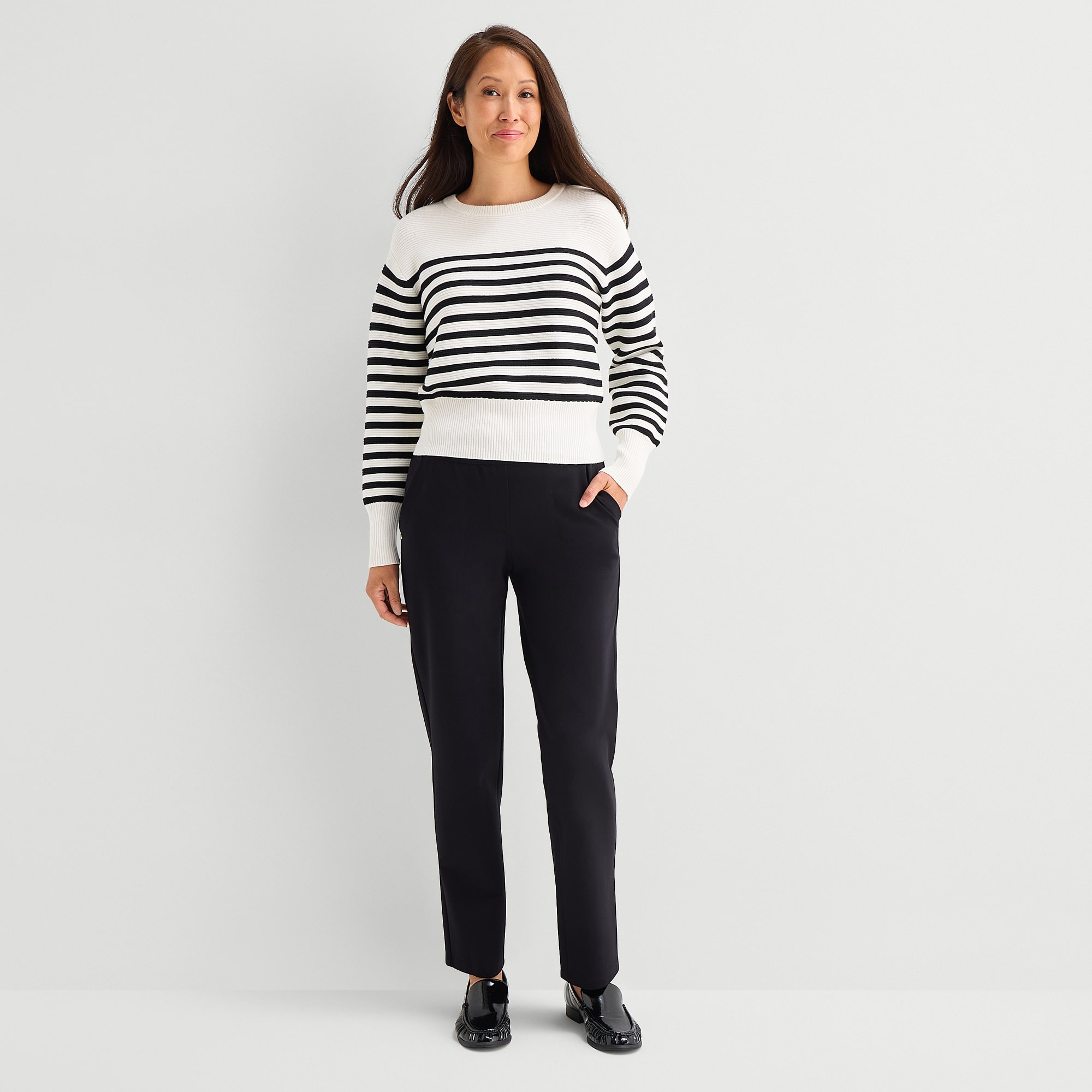 Liz Claiborne Maya Womens Straight Mid Rise Pull-On Pant