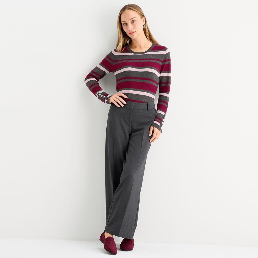 Liz Claiborne Audra Womens Tall Wide Leg Mid Rise Trouser by JCPenney