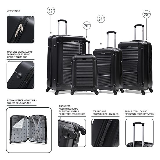 InUSA Pilot 4-pc. Hardside Luggage Set