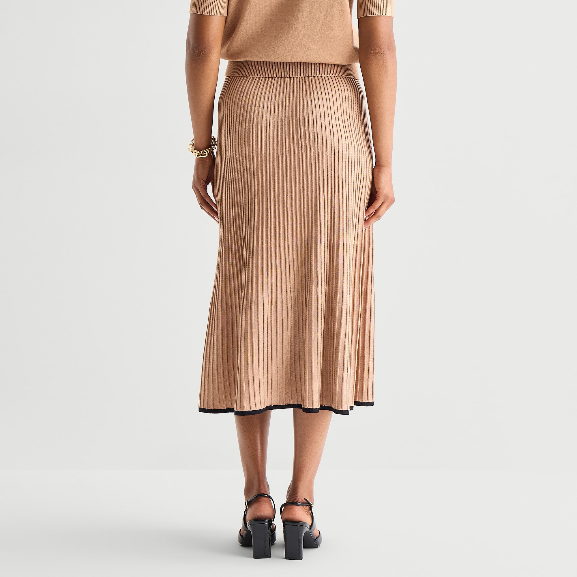 Liz Claiborne Womens High Rise Midi Pleated Skirt