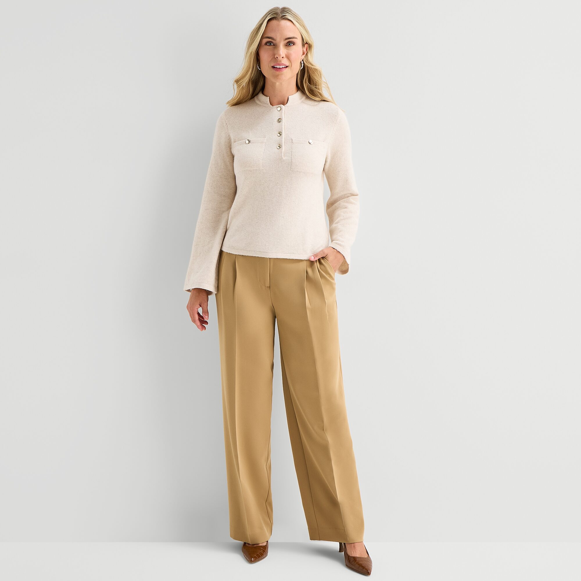 Liz Claiborne Womens Long Sleeve Pullover Sweater