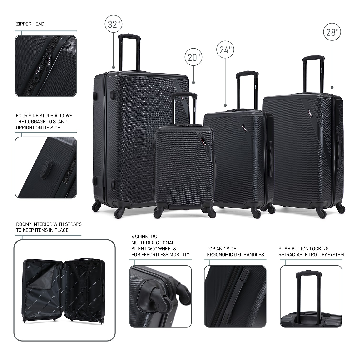 Dukap Discovery 4-pc. Hardside Luggage Set