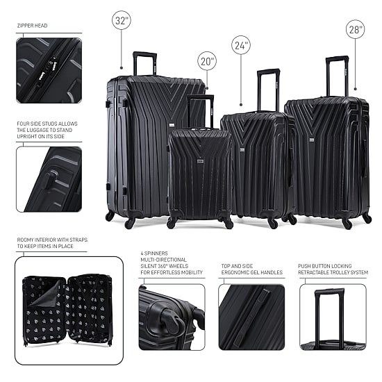 InUSA Vasty 4-pc. Hardside Luggage Set