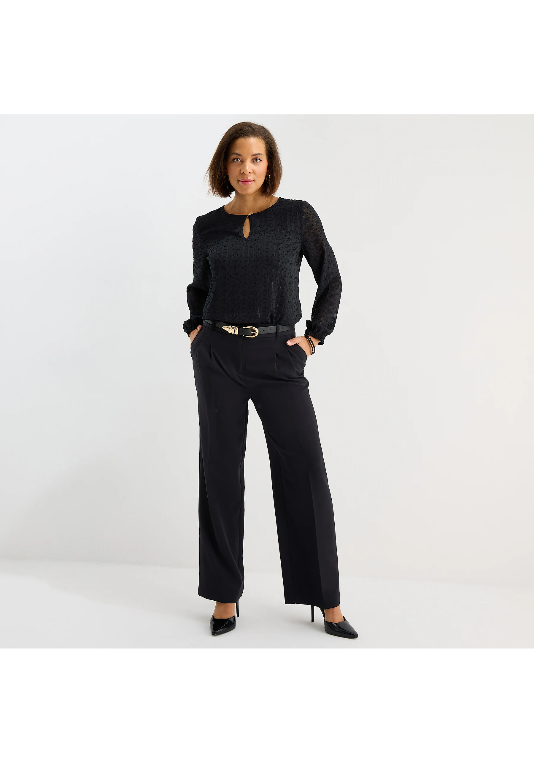 Liz Claiborne Womens Tall Wide Leg Mid Rise Trouser by JCPenney