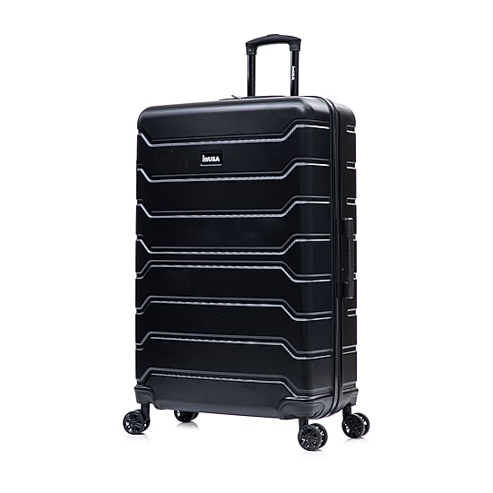 InUSA Trend 32 Inch Hardside Checked Spinner Luggage