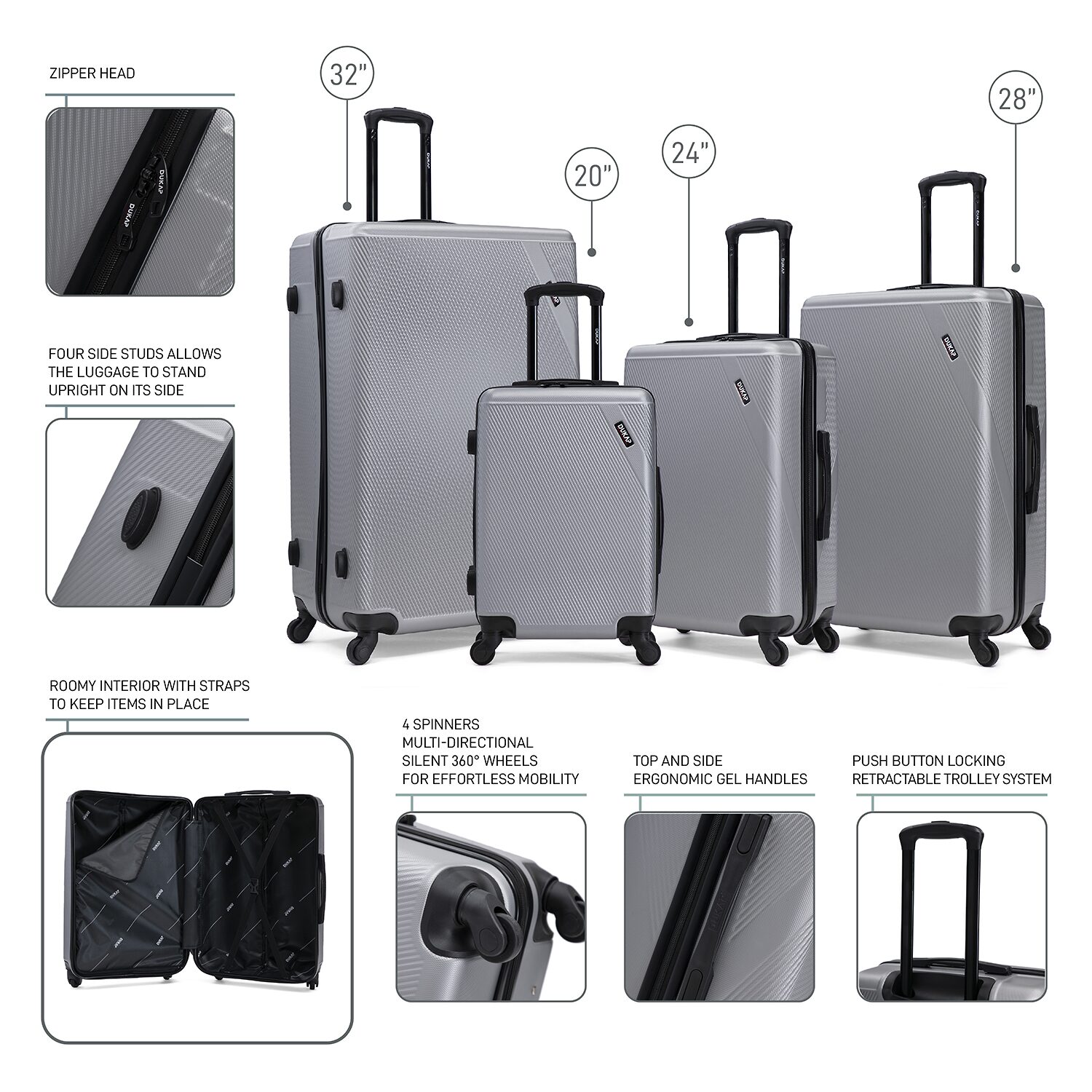 Dukap Discovery 4-pc. Hardside Luggage Set