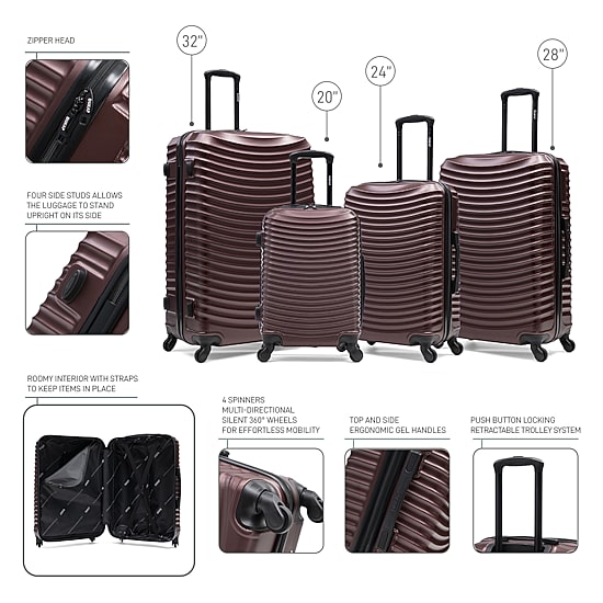 Dukap Adly 4-pc. Hardside Luggage Set