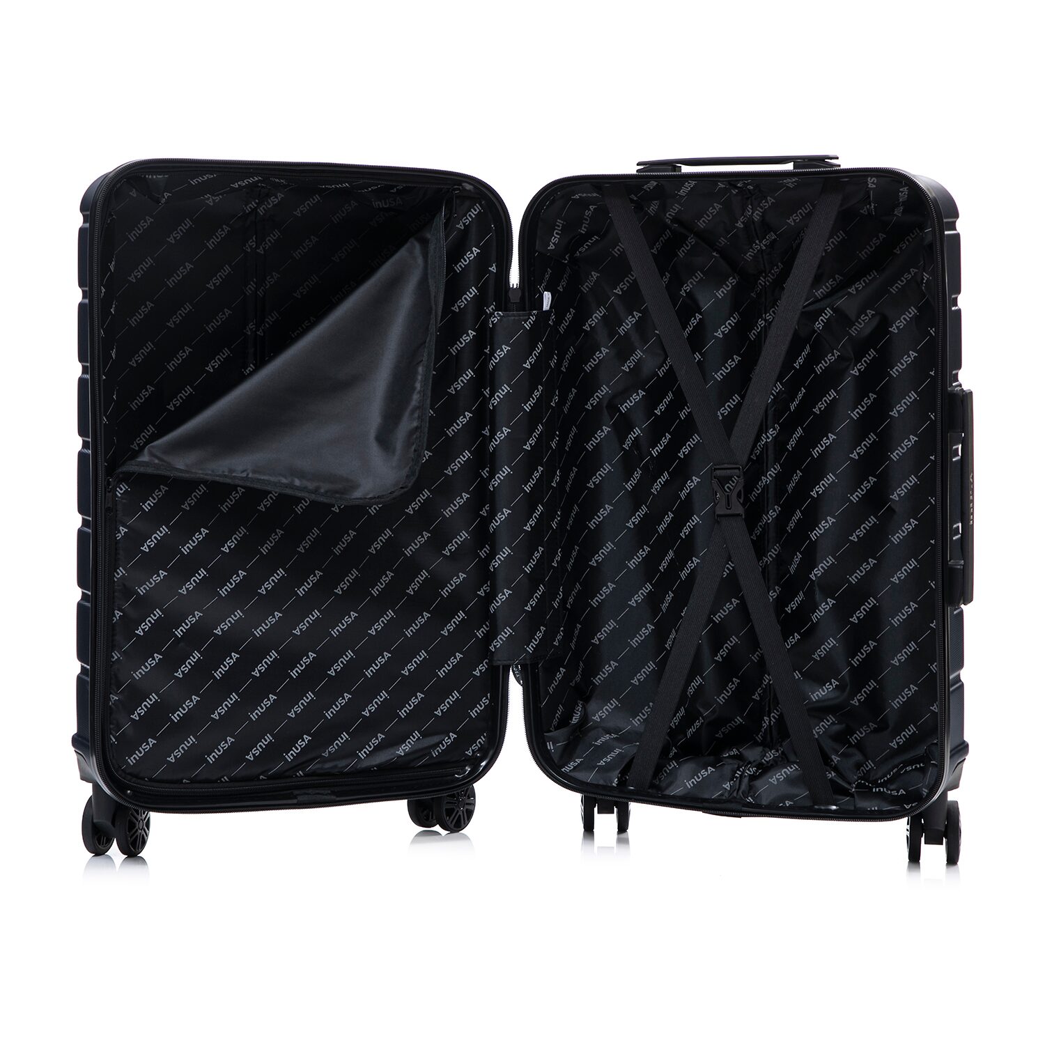 InUSA Trend 32 Inch Hardside Checked Spinner Luggage