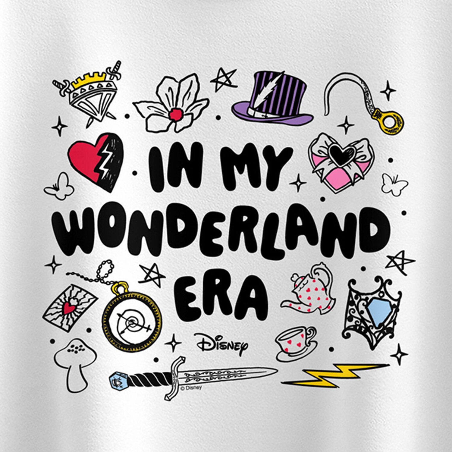 Disney Collection Wicked Wonderland My Era Big Kid Girls Crew Neck Short Sleeve Boxy Fit Descendants Graphic T-Shirt
