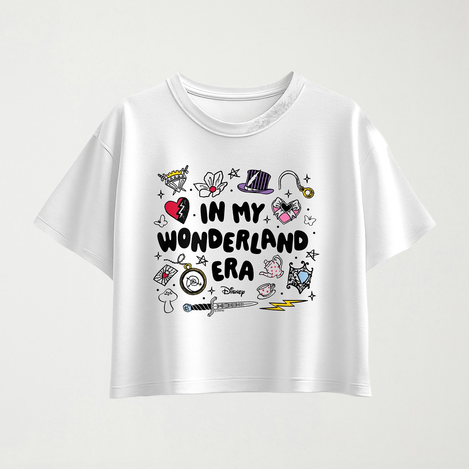 Disney Collection Wicked Wonderland My Era Big Kid Girls Crew Neck Short Sleeve Boxy Fit Descendants Graphic T-Shirt
