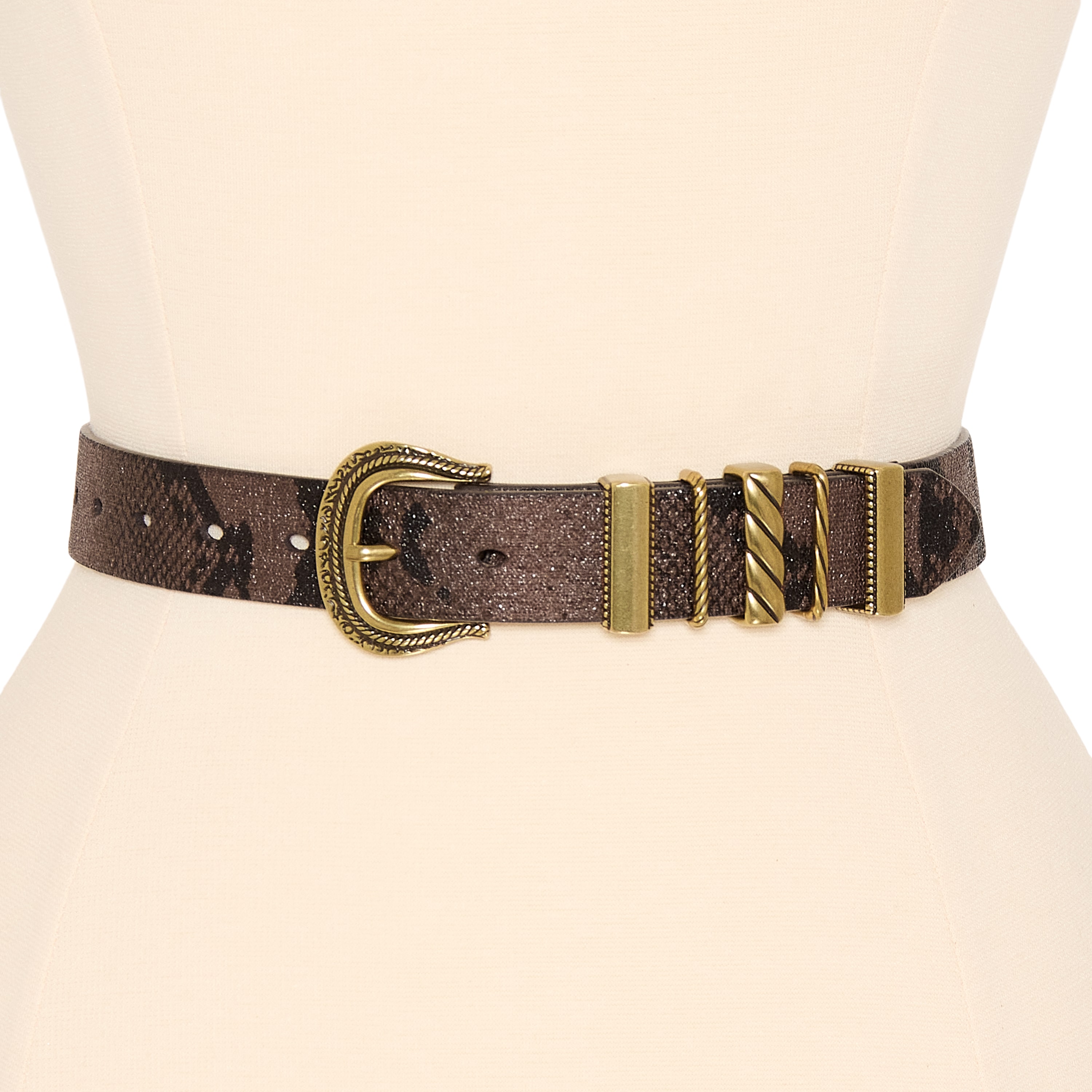 JS Jessica Simpson 1" Stone Womens Belt