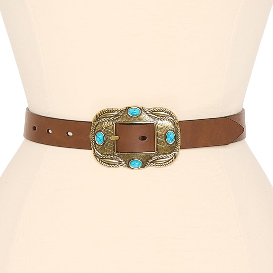 JS Jessica Simpson 1" Stone Reversible Womens Belt