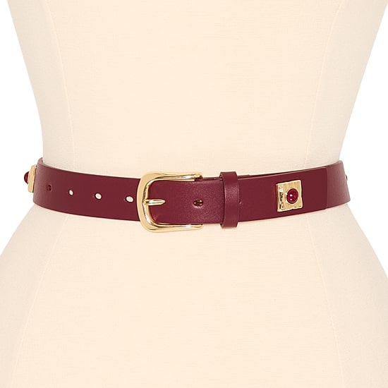 JS Jessica Simpson 1.25" Studded Strap Womens Belt