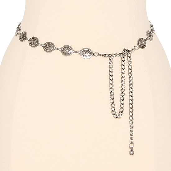 Arizona 20mm Oval Concho Chain Womens Belt