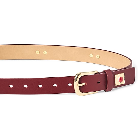JS Jessica Simpson 1.25" Studded Strap Womens Belt