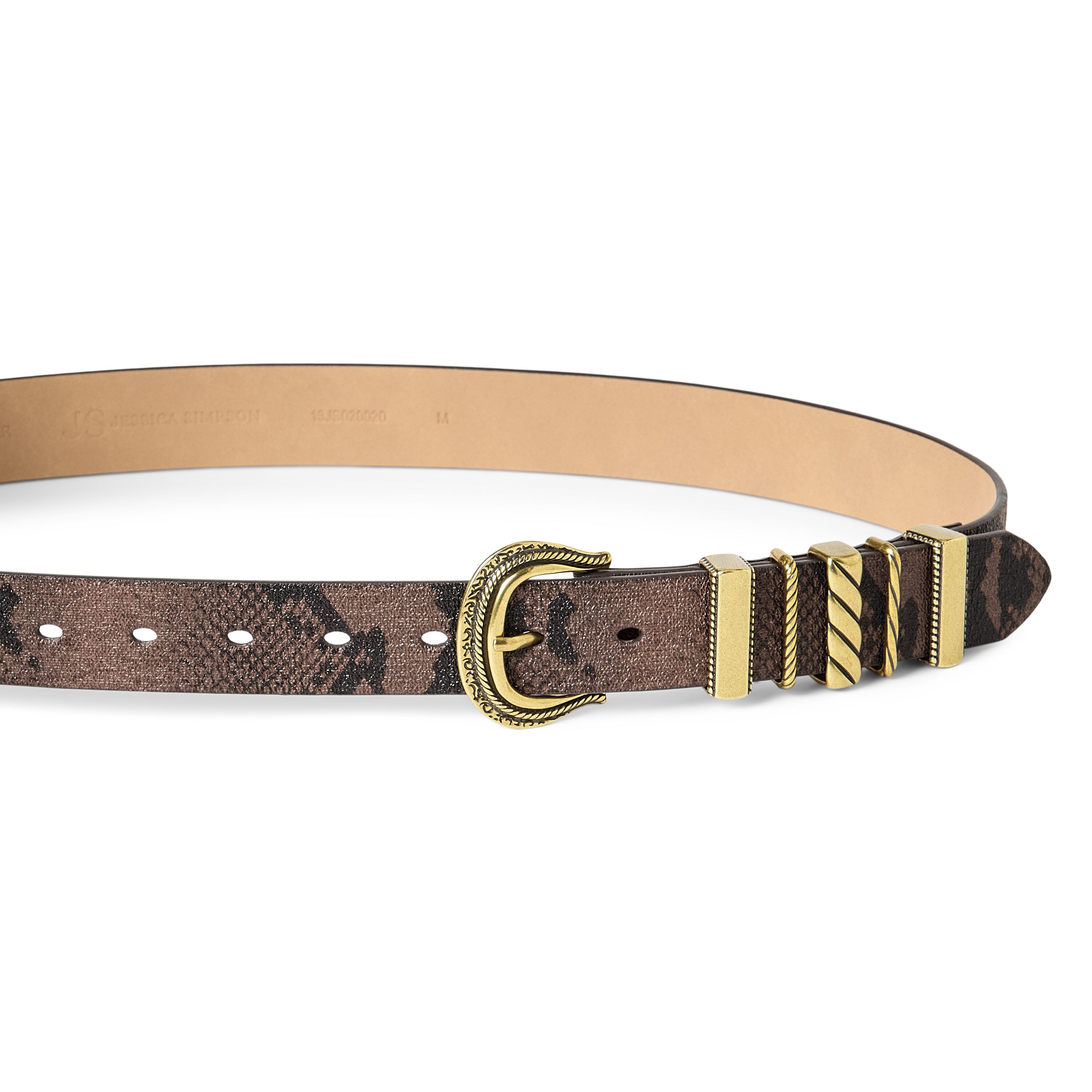 JS Jessica Simpson 1" Stone Womens Belt