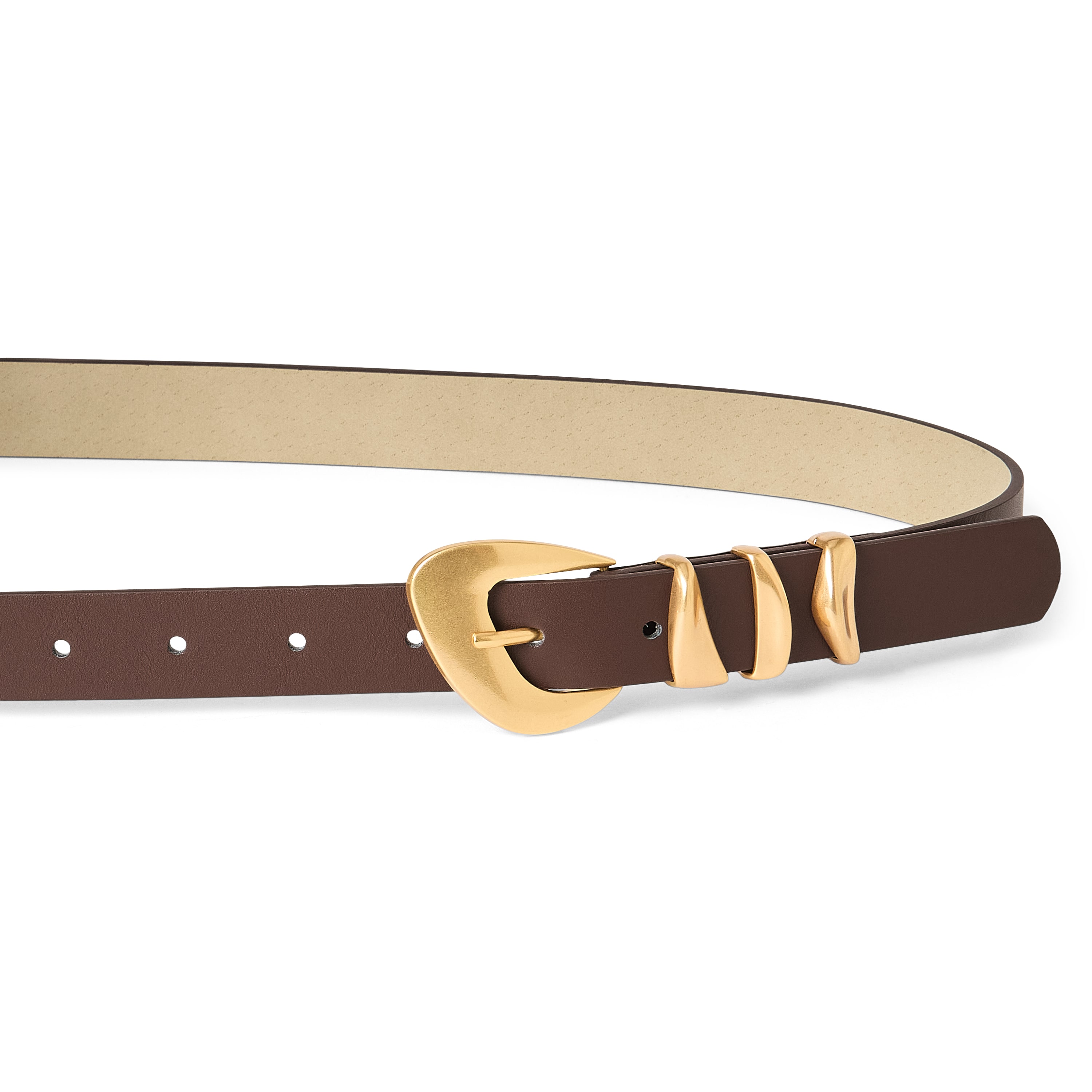 Worthington 24mm Asymm Black And Loop Womens Belt