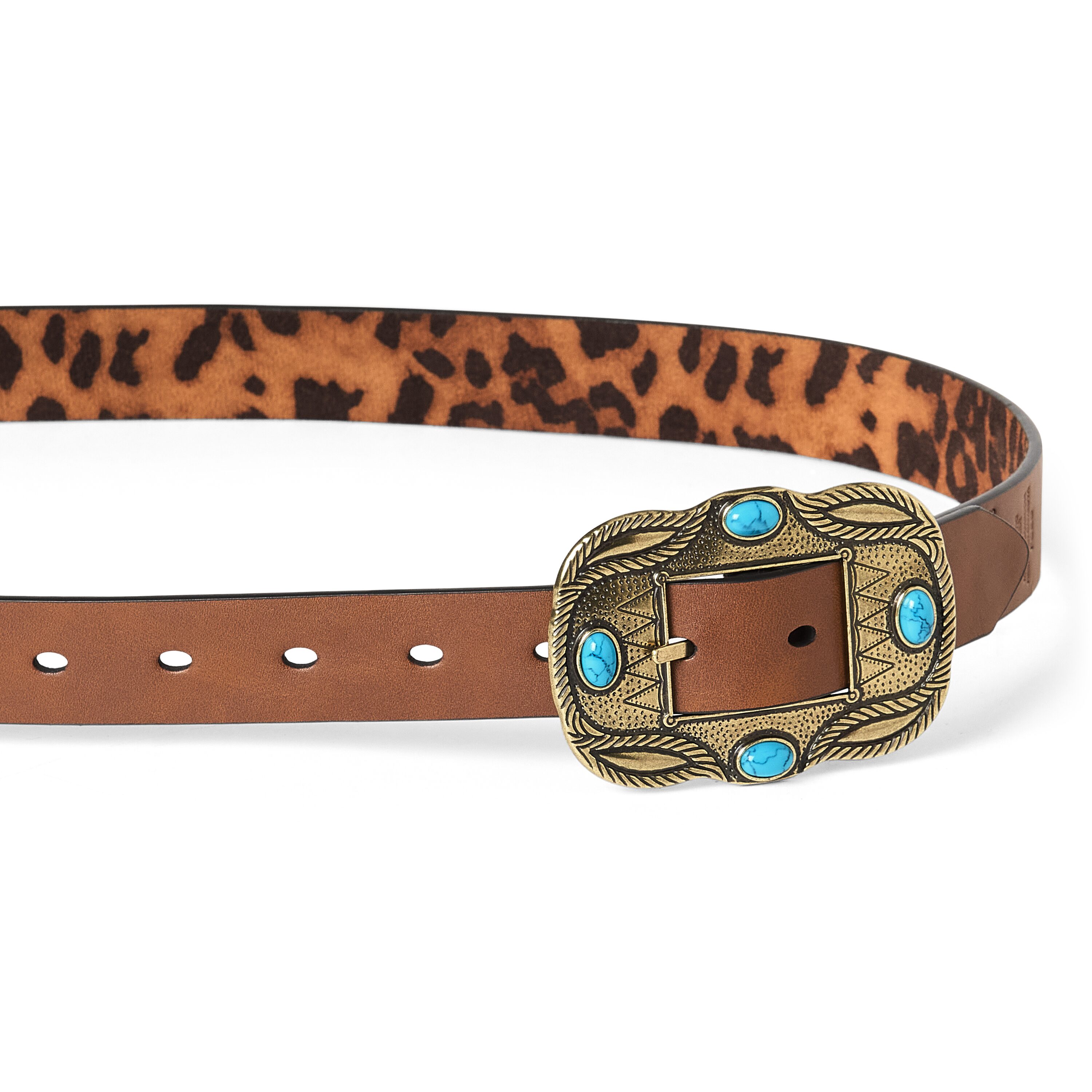 JS Jessica Simpson 1" Stone Reversible Womens Belt