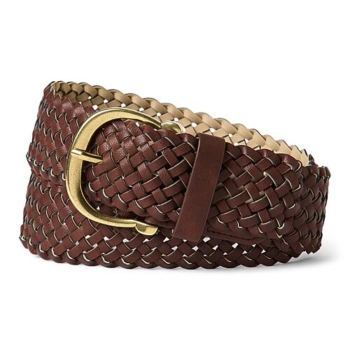 Ana 50mm Harness Braid Womens Belt In Brown