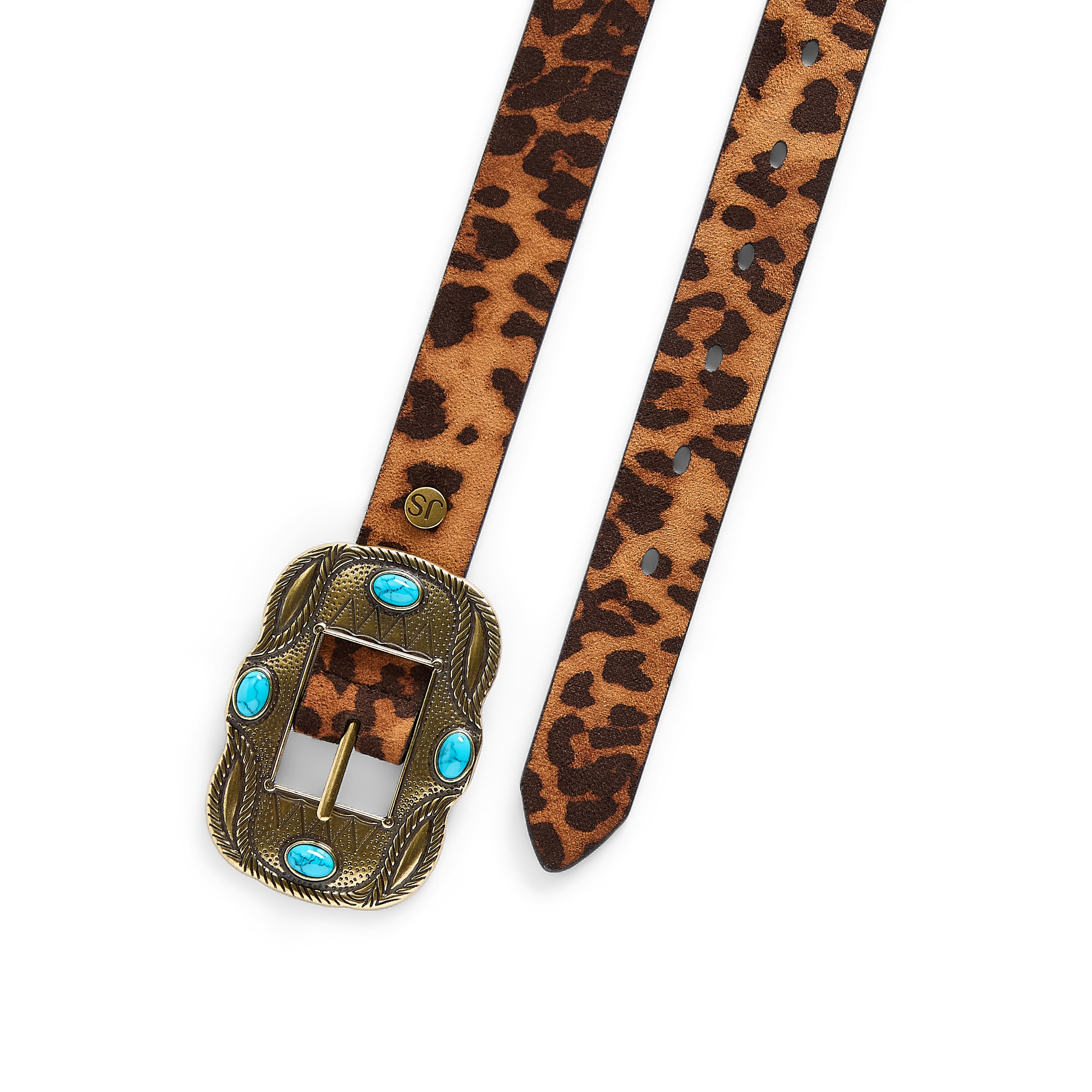 JS Jessica Simpson 1" Stone Reversible Womens Belt