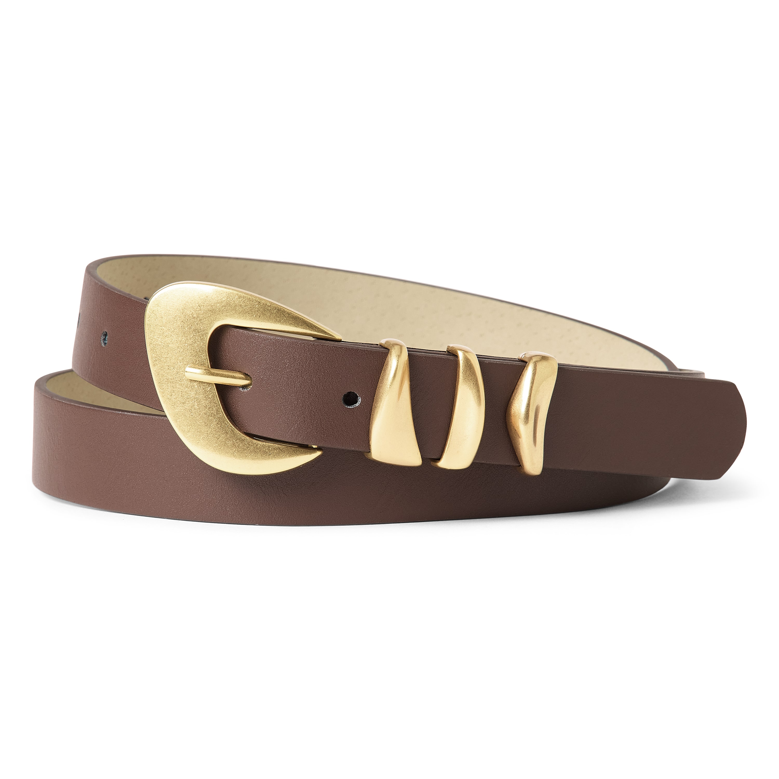 Worthington 24mm Asymm Black And Loop Womens Belt