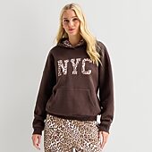 Forever 21 Womens Juniors Long Sleeve Fleece Hoodie