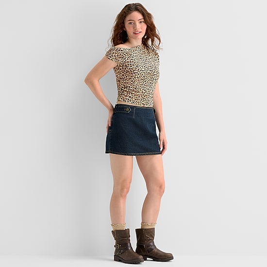 Forever 21 Womens Juniors Mini Denim Skirt