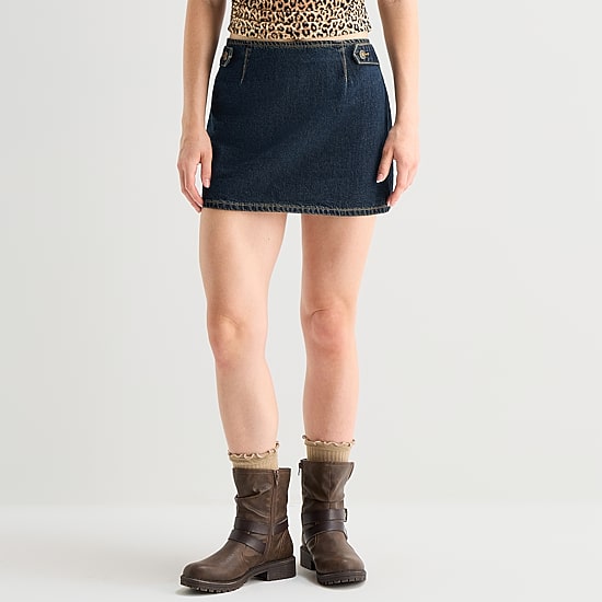Forever 21 Womens Juniors Mini Denim Skirt