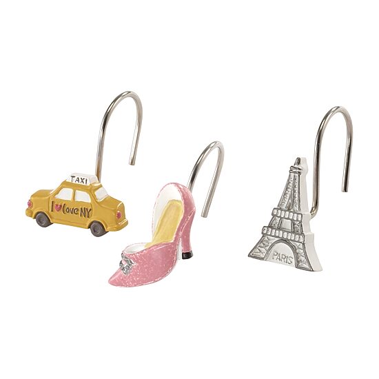 Nicole Miller City Girl Shower Curtain Hooks