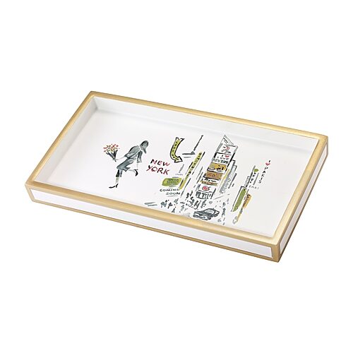 Nicole Miller City Girl Vanity Tray In White