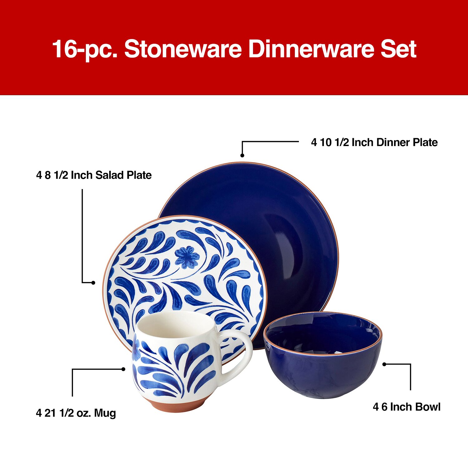Jenny Martinez 16-pc. Stoneware Dinnerware Set