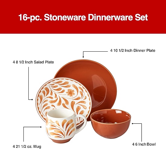 Jenny Martinez 16-pc. Stoneware Dinnerware Set