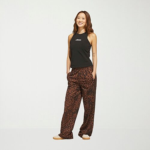 adidas Womens Wide Leg High Rise Regular Fit Track Pant, Medium, Brown