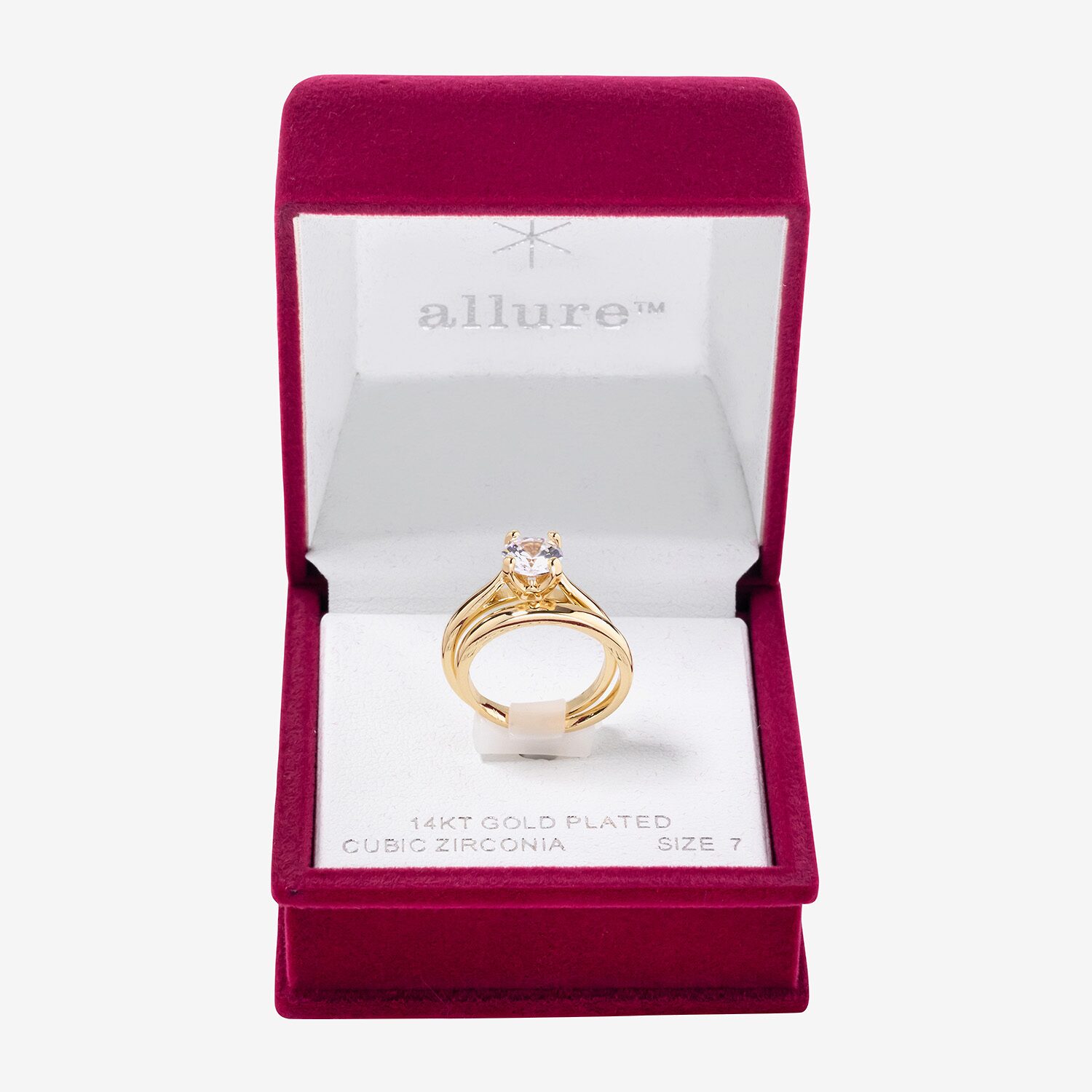 Sparkle Allure Womens Cubic Zirconia 14K Gold Over Brass Round Bridal Set