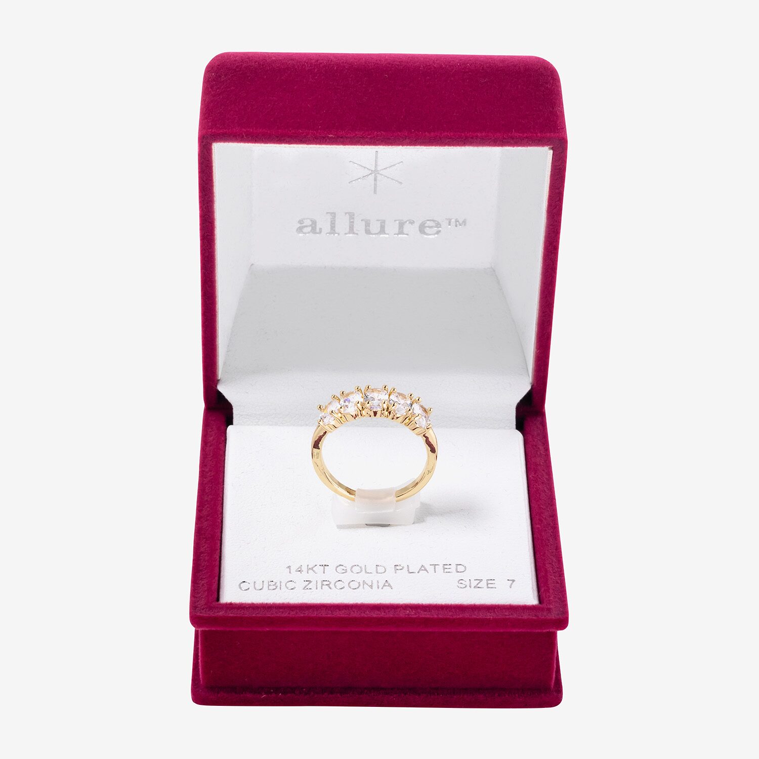 Sparkle Allure Womens Cubic Zirconia 14K Gold Over Brass Oval Engagement Ring